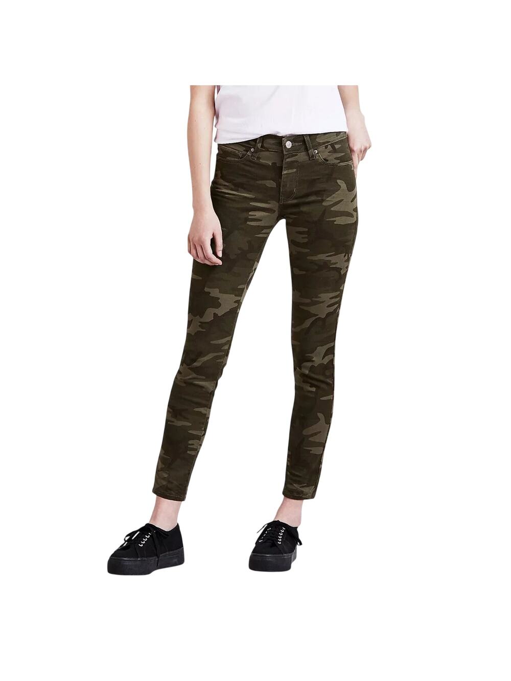 Levi's Stylish Soft Camo 711 Skinny Ankle Denim Jeans Size 26